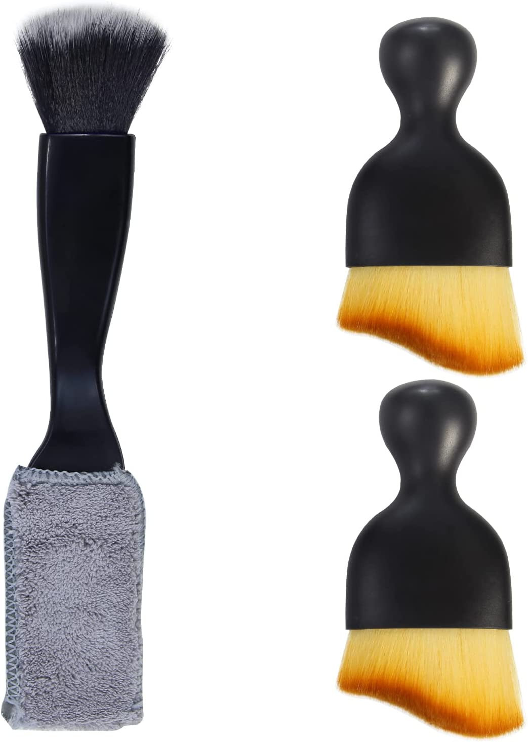 3PCS Car Detailing Brush Set Interior Cleaning Kit Soft Dust Brush for SUV Truck