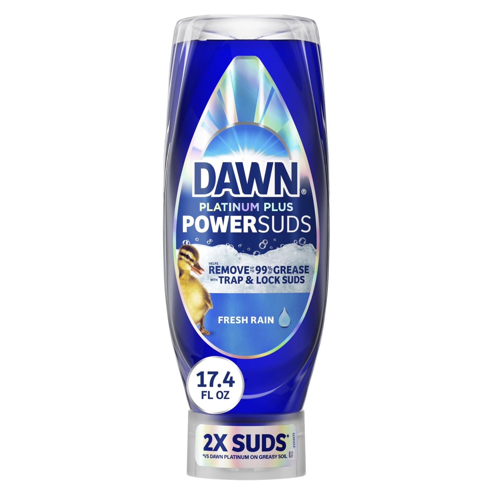 Platinum Plus PowerSuds Liquid Dish Soap, 17.4 oz. EZSqueeze Bottle