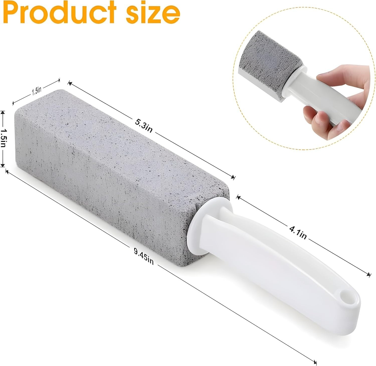 Eco-Friendly 2-Pack Toilet Bowl Pumice Cleaner with Ergonomic Handle – Unscented