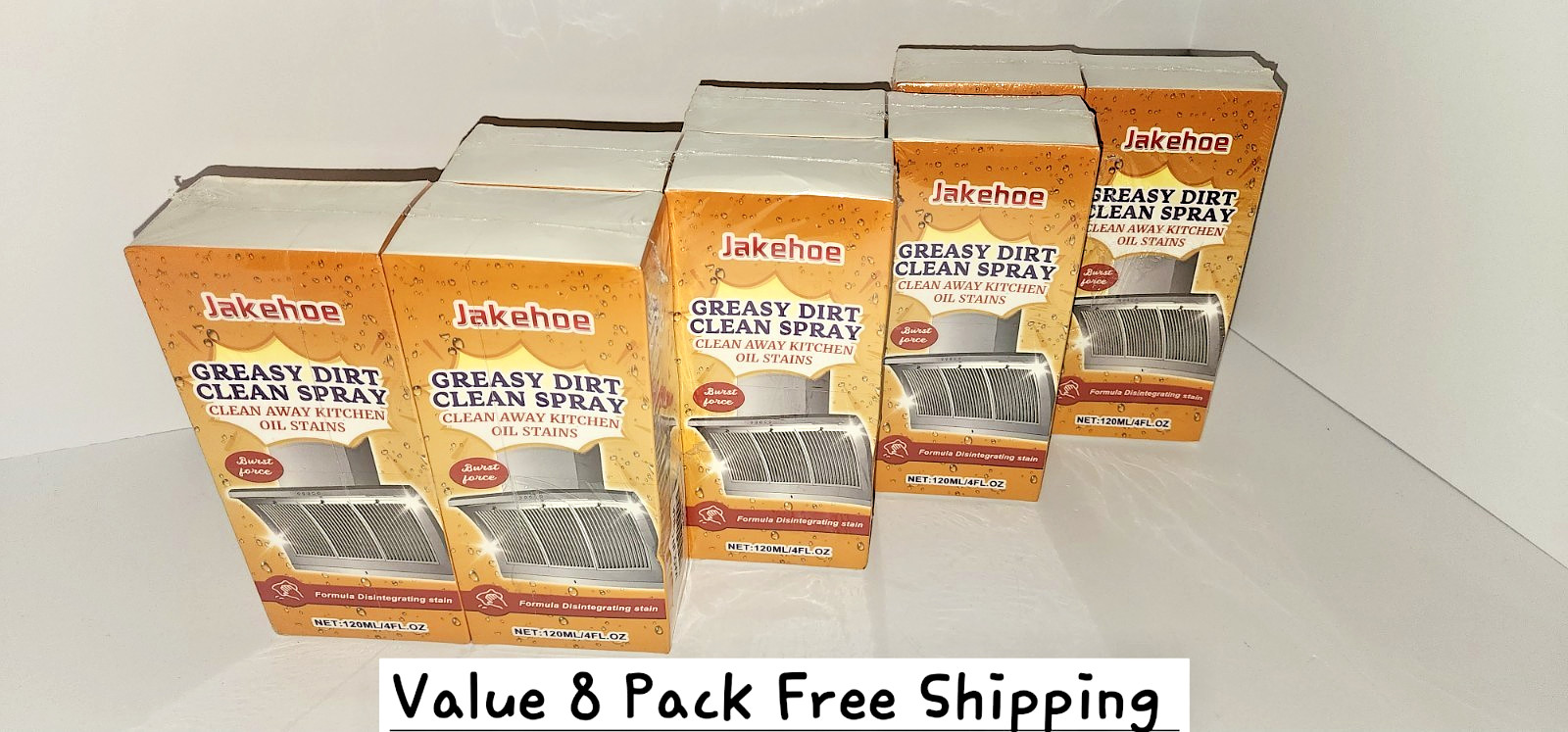 4 Pack Heavy Duty Kitchen Degreaser Spray 8x120ml (4oz) All Purpose Cleaner