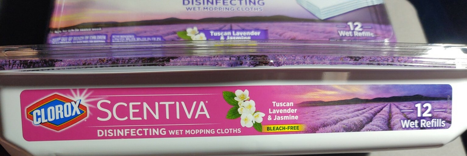 2 – Scentiva Wet Mopping Cloths 12 Refills Tuscan Lavender & Jasmine