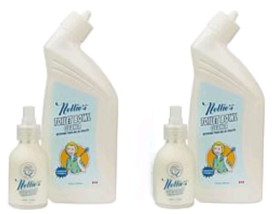 Nellie’s 4 Piece Toilet Bowl Cleaner Set-24 oz. and Toilet Spray 3.38 oz-Sealed