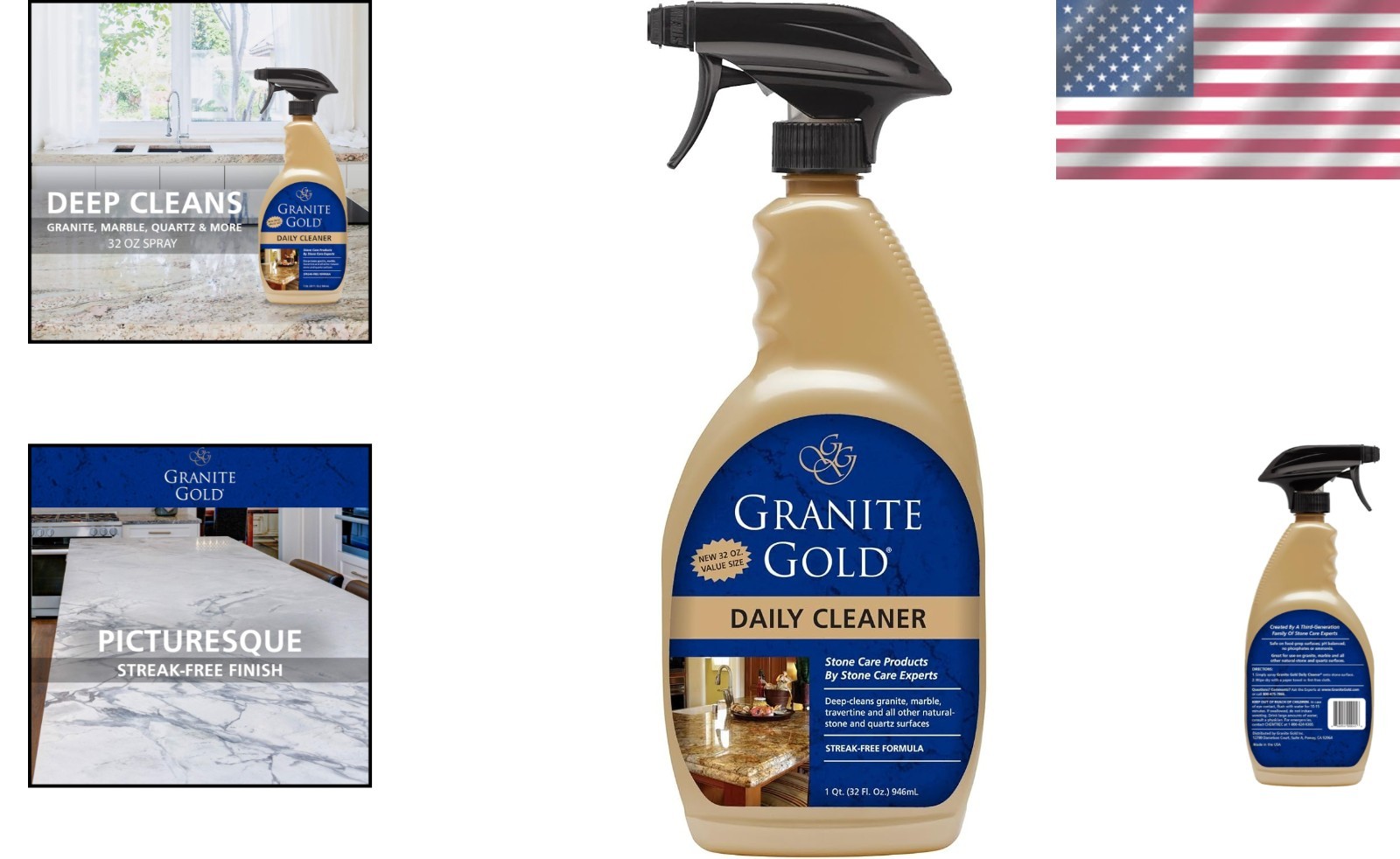 32 Oz Daily Cleaner – Safe Streak-Free Solution for Your Granite and Marble