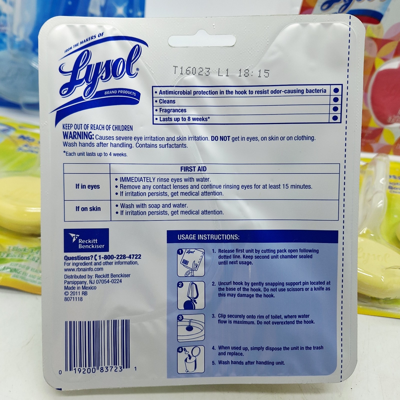 (6) Lysol Automatic Toilet Bowl Cleaner Lemon Breeze Ocean Fresh Mango Hibiscus