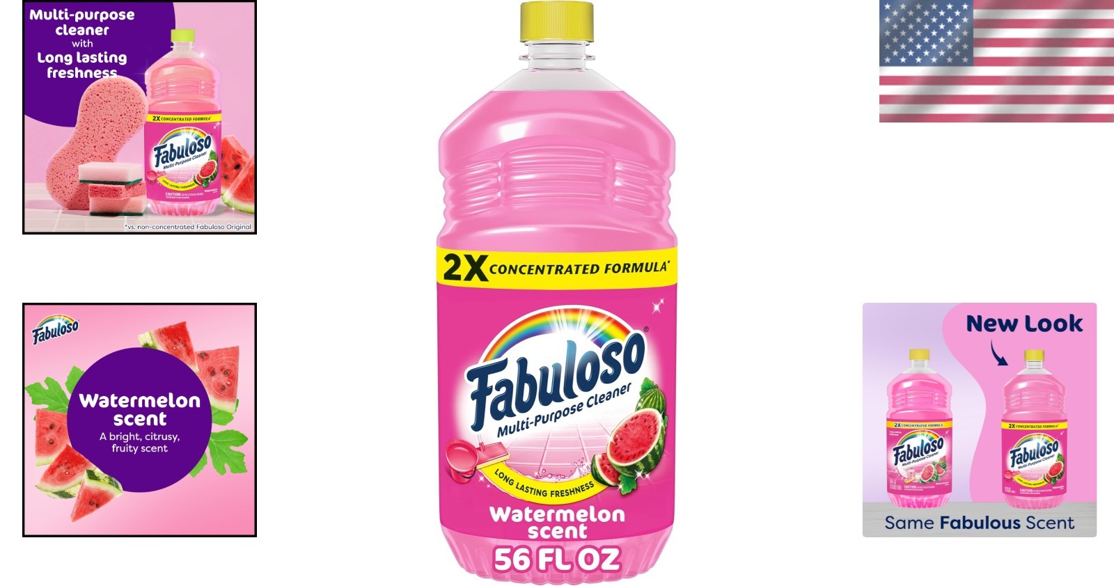 Powerful 2X Concentrated Cleaner – 56 Fl Oz, Watermelon Scent for Fresh Homes