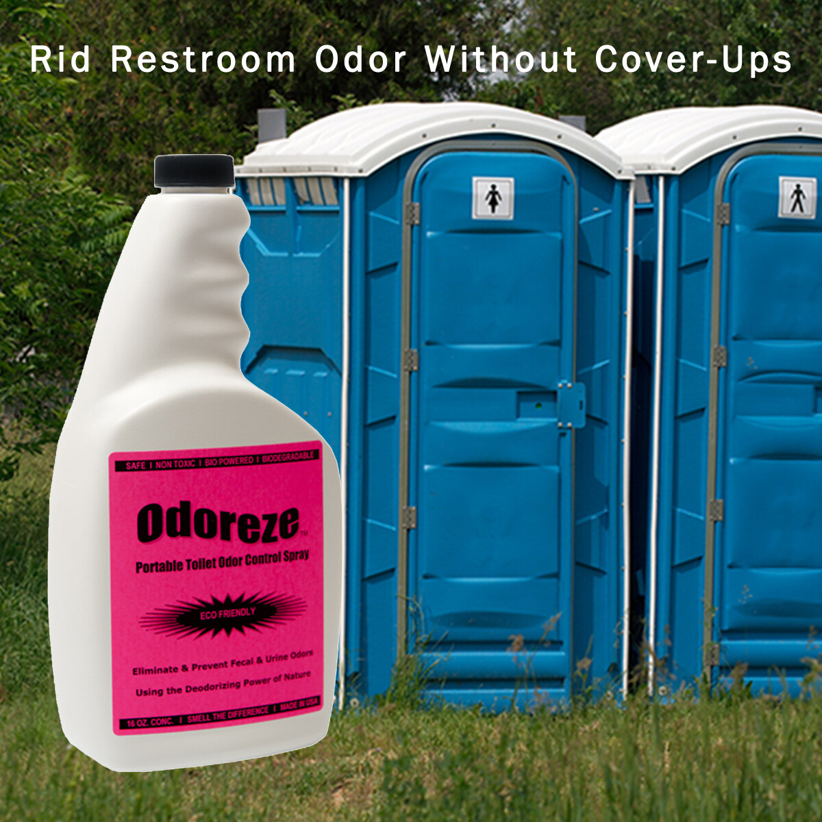 ODOREZE Natural Portable Toilet Odor Eliminator & Cleaner: Makes 64 Gallons