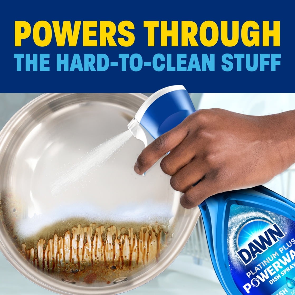 (4 pack Powerwash Spray Dish Soap Dishwashing Liquid Fresh 1 Starter Kit 16 Fl