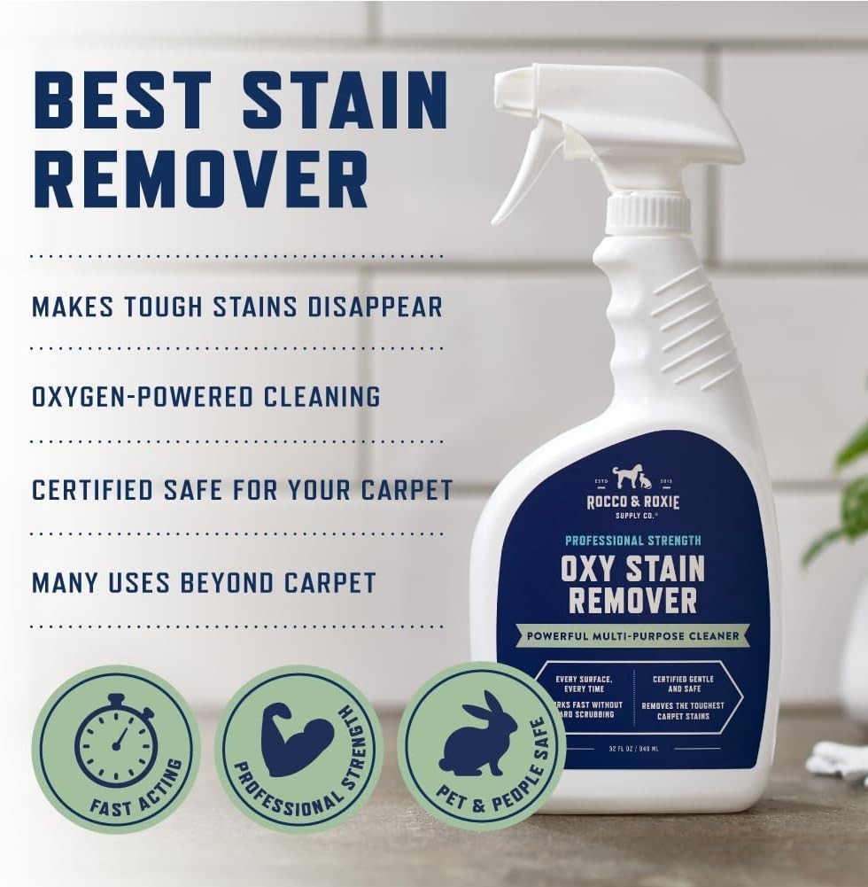 32 oz Rocco & Roxie Pet-Friendly Oxygen Stain Remover – Ideal for All Surfaces