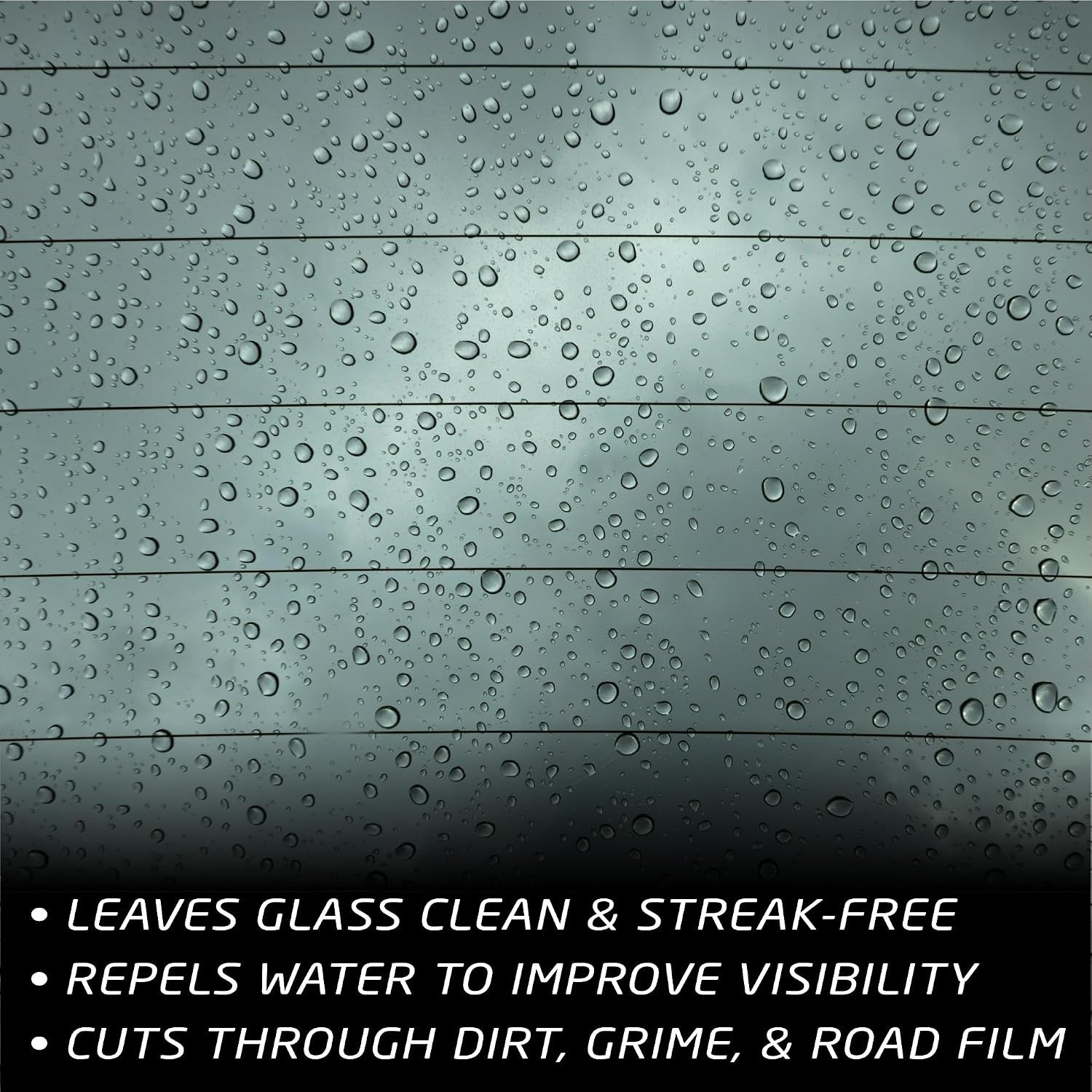 Glass Cleaner with Rain Repellent – Windshield Cleaning Spray for Streak-Free…