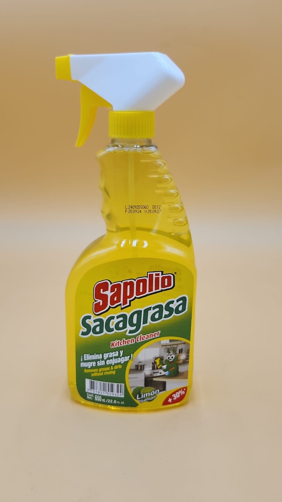GREASE CLEANER SAPOLIO SACAGRASA LEMON – 6 PACK (22.7 oz each)