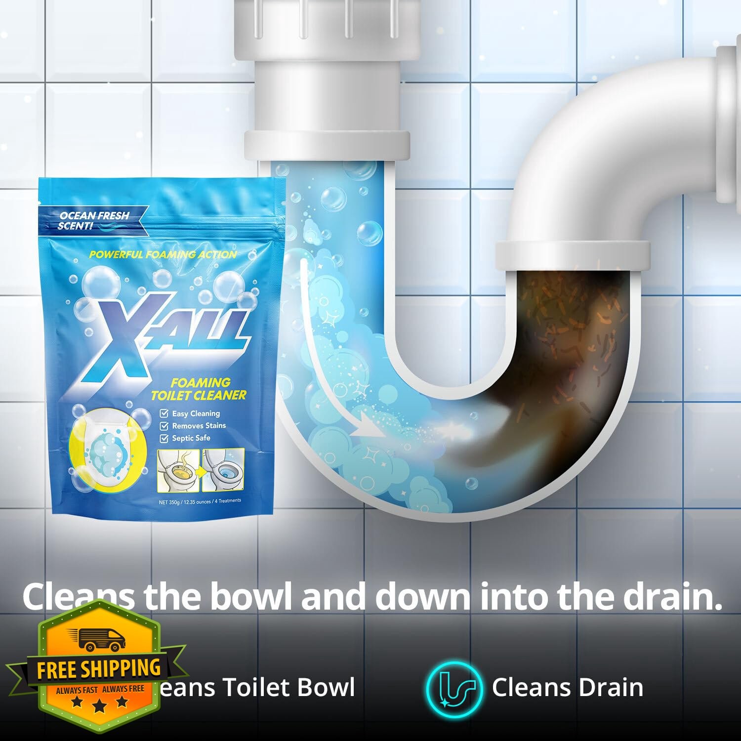 X-ALL Foaming Toilet Cleaner 1 Count