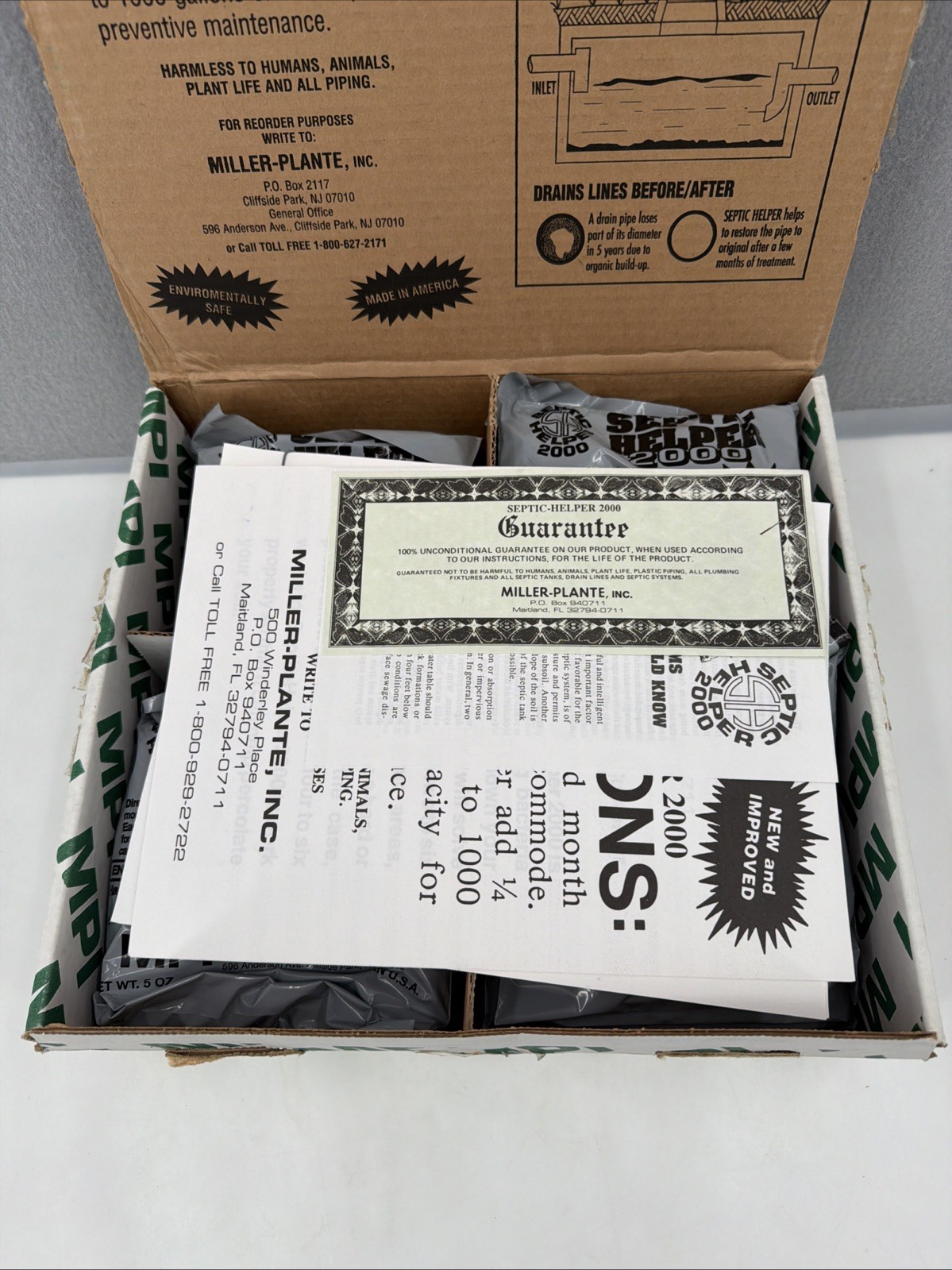 15 Bags MPI Septic Helper 2000 5 Oz. Non Toxic New And Improved Gray Bag Enzymes