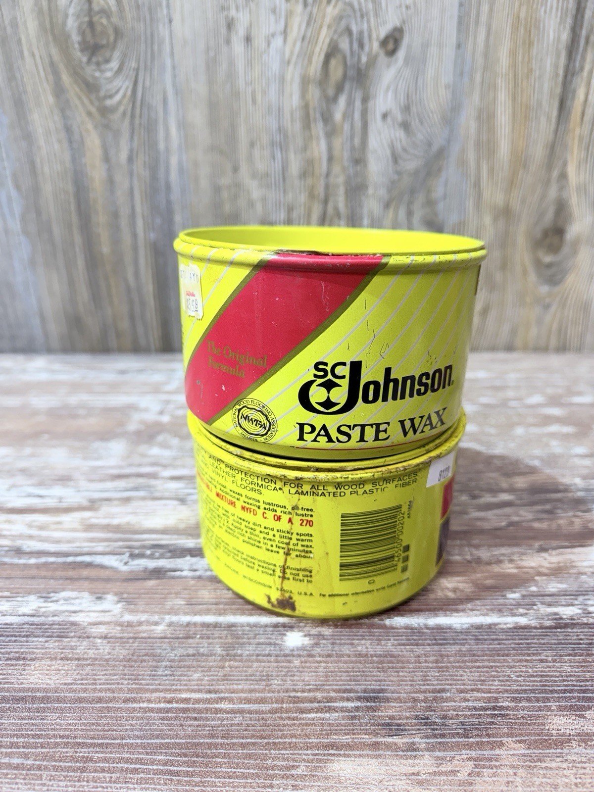 2 SC Johnson Paste Wax The Original Formula, 16 oz (1 lb) Discontinued 90% Full
