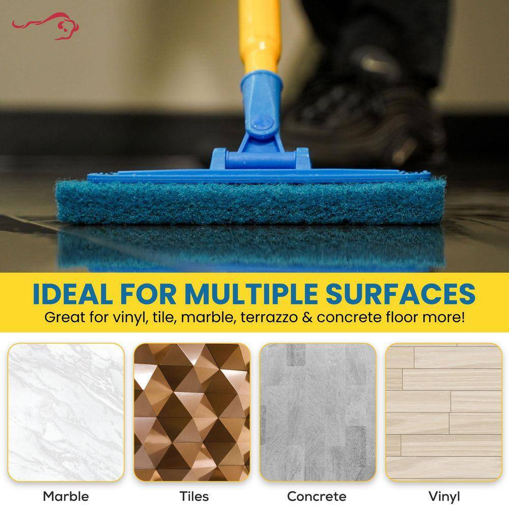 4.6 In. Medium Cleaning Scrubbing Pad, Blue Duty Scrub, Eco-Friendly, General Cl