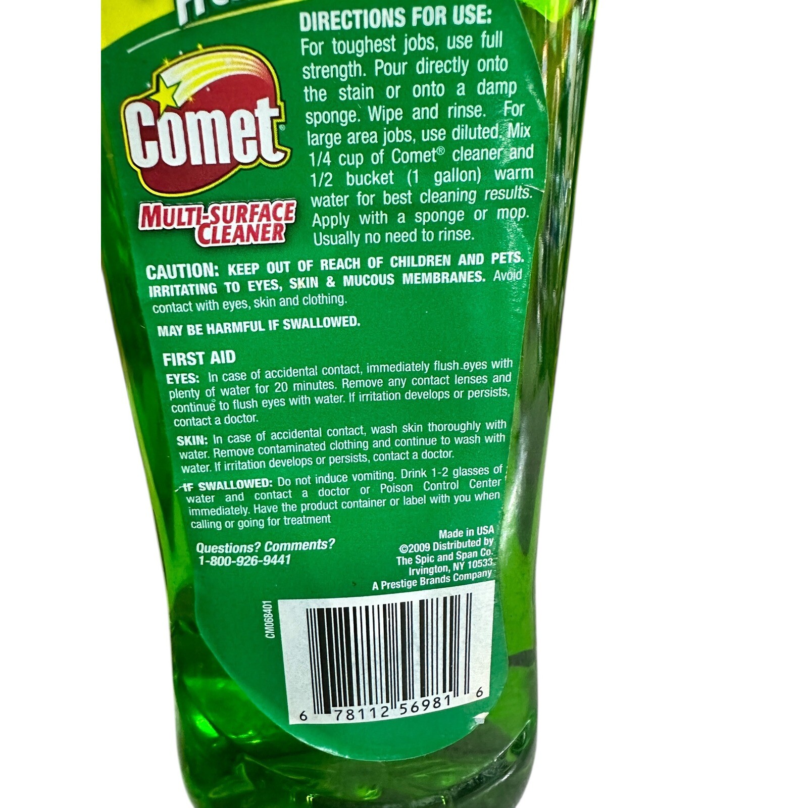 Comet Multi-Surface Cleaner Meadow Fresh – Discontinued 24 oz Rare 2009