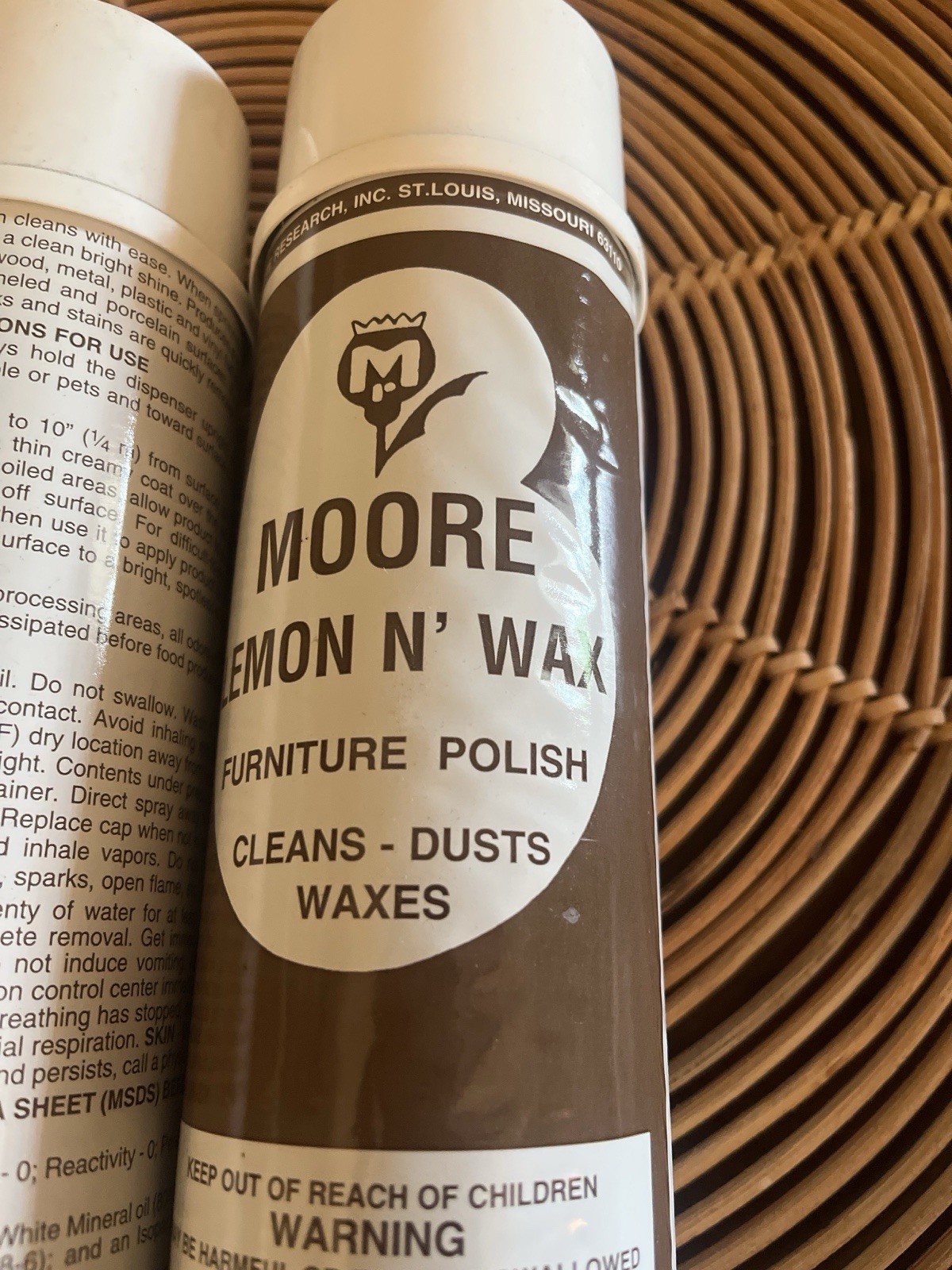 Moore Lemon N’ Wax Furniture Polish Aerosol Spray 17 oz Lot of 6 Prof. Grade