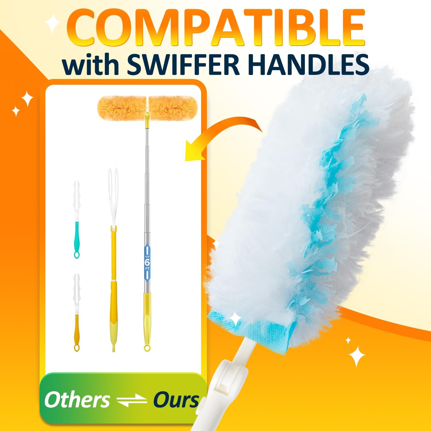 Lanarp 360 Duster Refills Swiffer Refill Kit 50 Dusters Cleaning Home Car Heavy