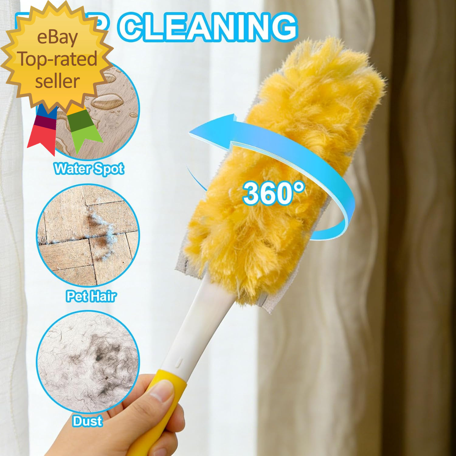20 Pack Heavy Duty Duster Refills for Swiffer, Multi-Surface 360° Disposable Dus