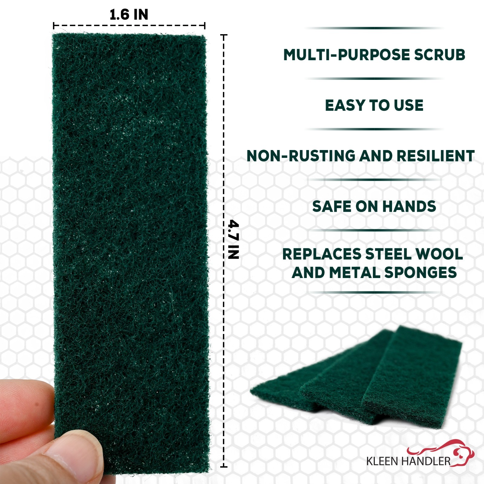 11″ Slicer Cleaning Tool Handle with 4 Scrubbing Pads