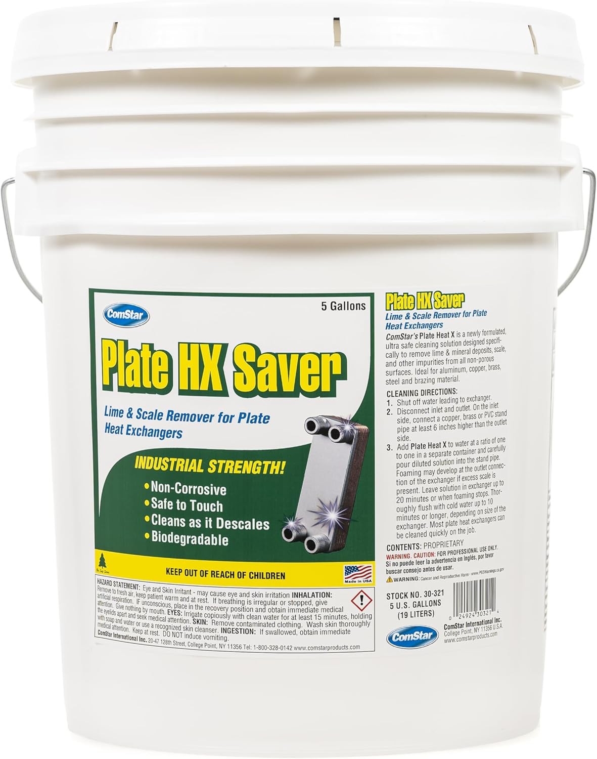 ComStar Plate HX Saver 5 Gal, Non-Corrosive Scale Remover for Heat Exchangers