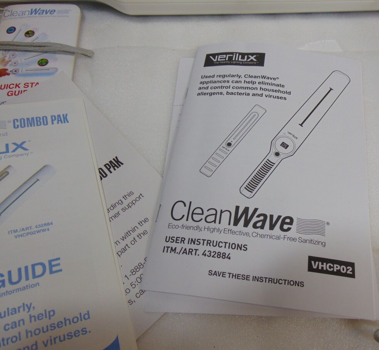 Verilux CleanWave Combo Pack Sanitizing Germs Wand & Travel Wand Handheld