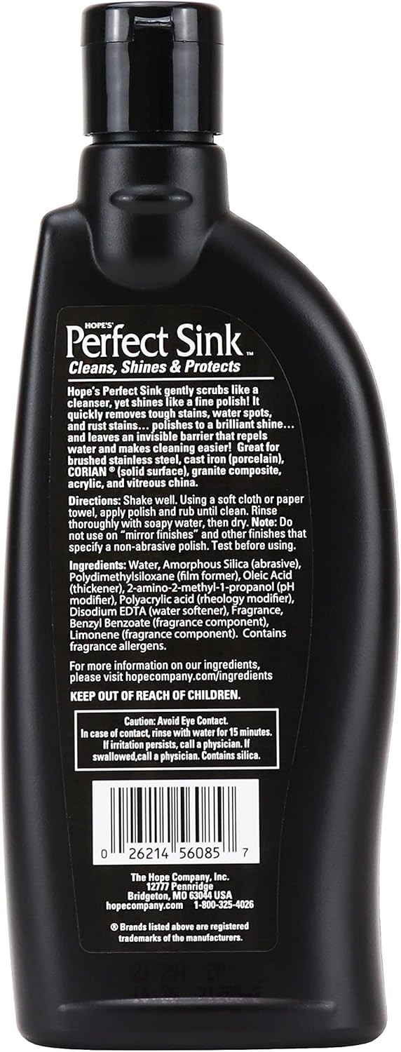 HOPE’S Perfect Sink Cleaner and Polish, Restorative, Removes – 8.5 Fl Oz