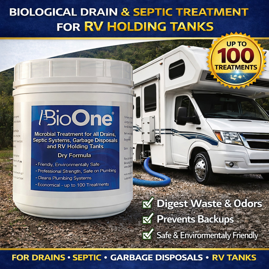 BioOne Septic Drain Treatment Dry 2lb 3 Pack 300 Treatments B1DRY Commercial