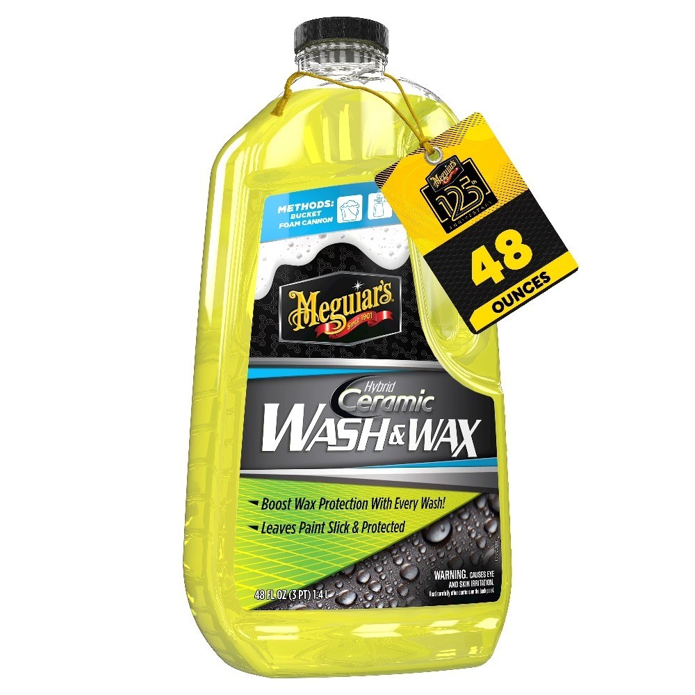 Hybrid Ceramic Wash and Wax Car Shampoo 48 oz Liquid Auto Detailing