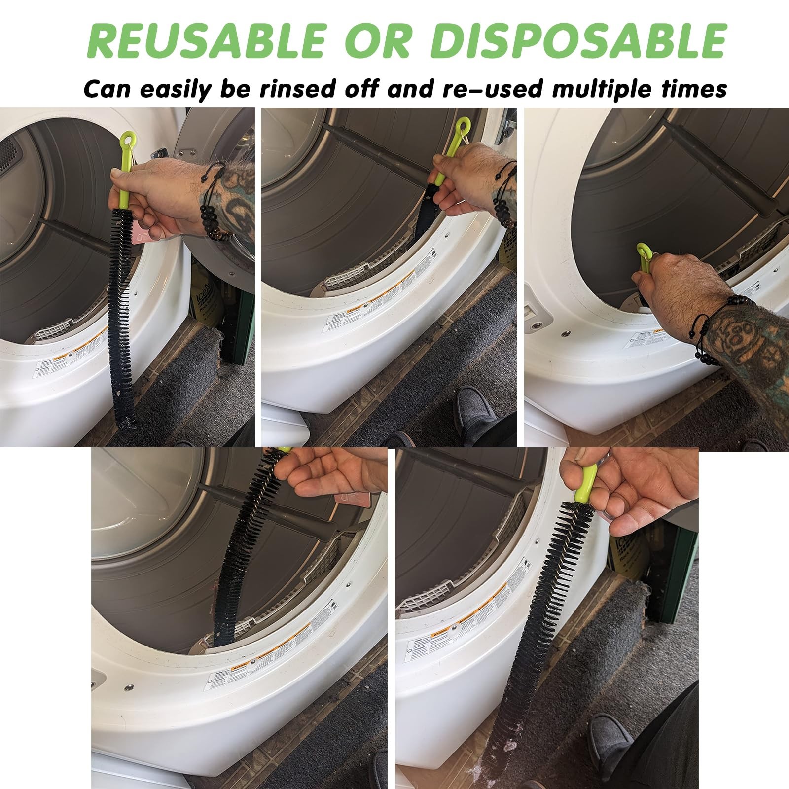 12″ Sewer Drain Brush Bendable Long Pipe Cleaners Flexible Cleaning Tool