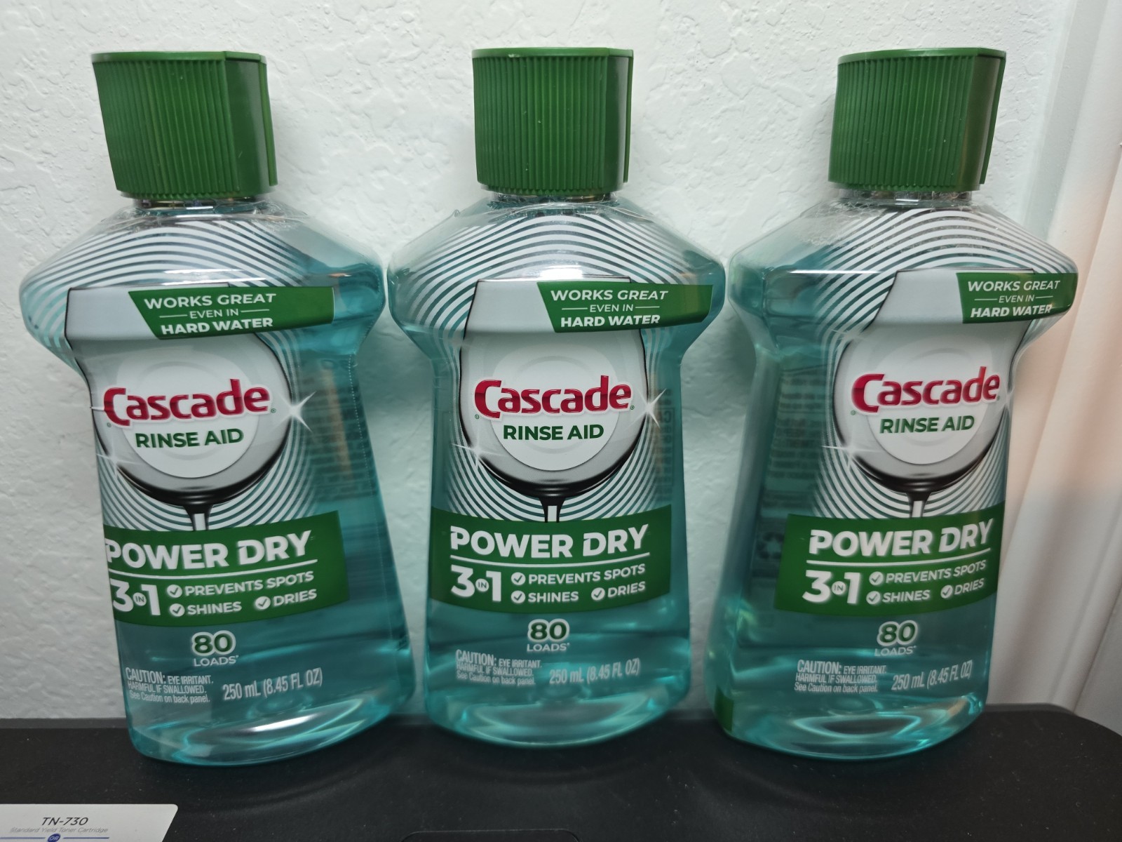 Cascade Power Dry Dishwasher Rinse Aid, 8.45 Fluid Ounces PACK OF 3
