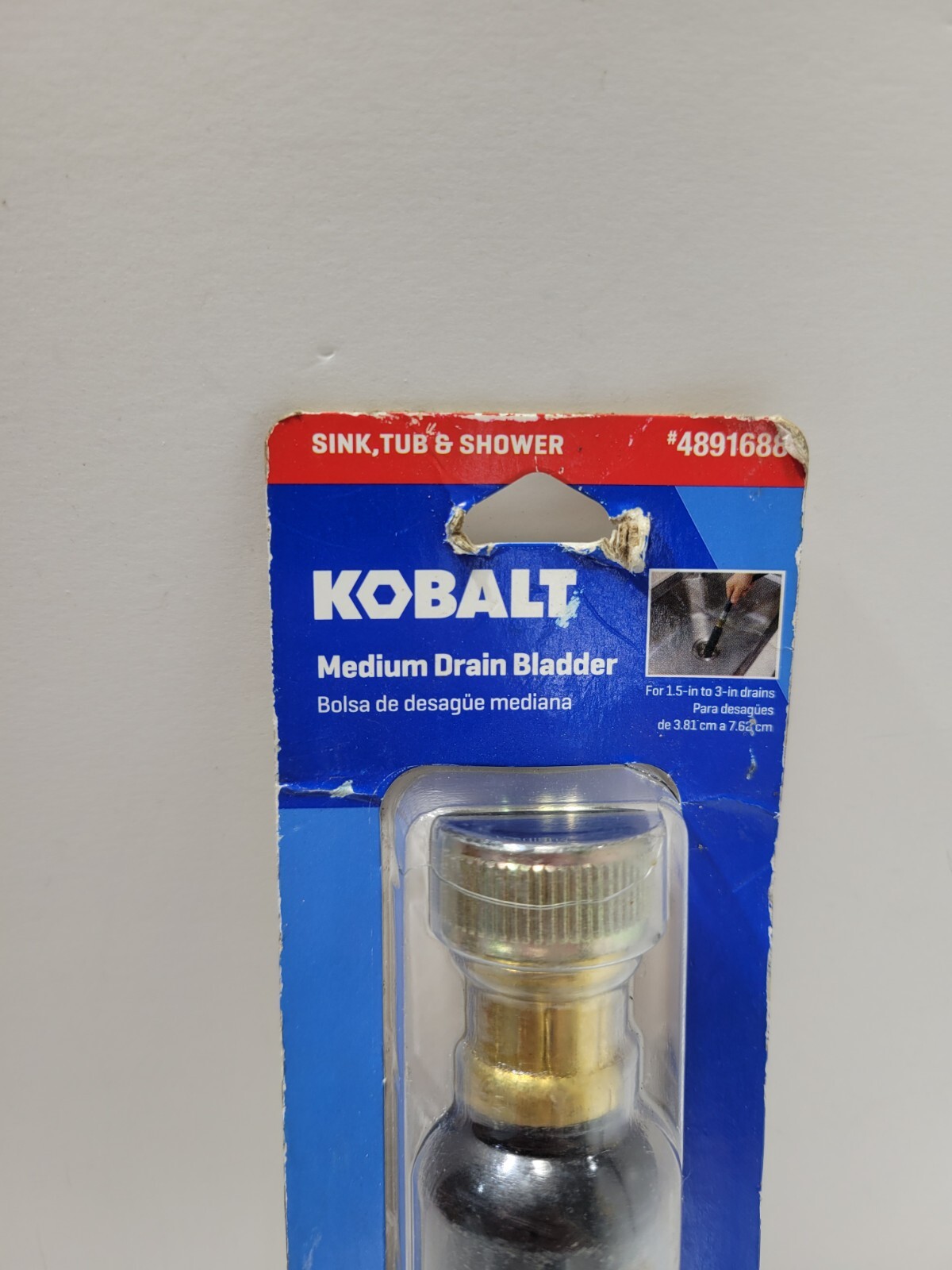 KOBALT Medium Drain Bladder Clog Cleaner Remover for 1.5in to 3in Drains 4891688