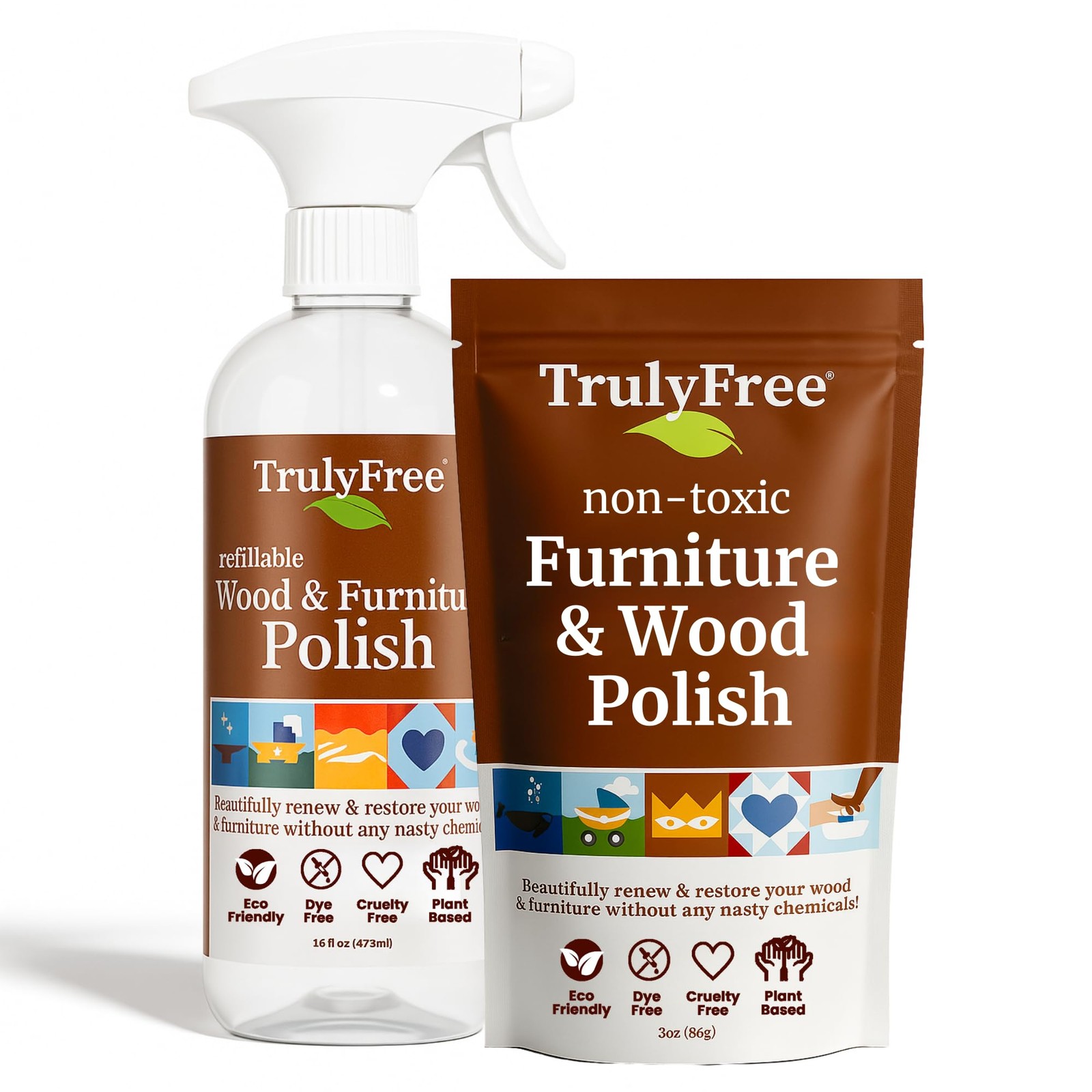 Natural Wood Cleaner & Furniture Polish – Leather Cleaner, Vinyl, Furniture &…