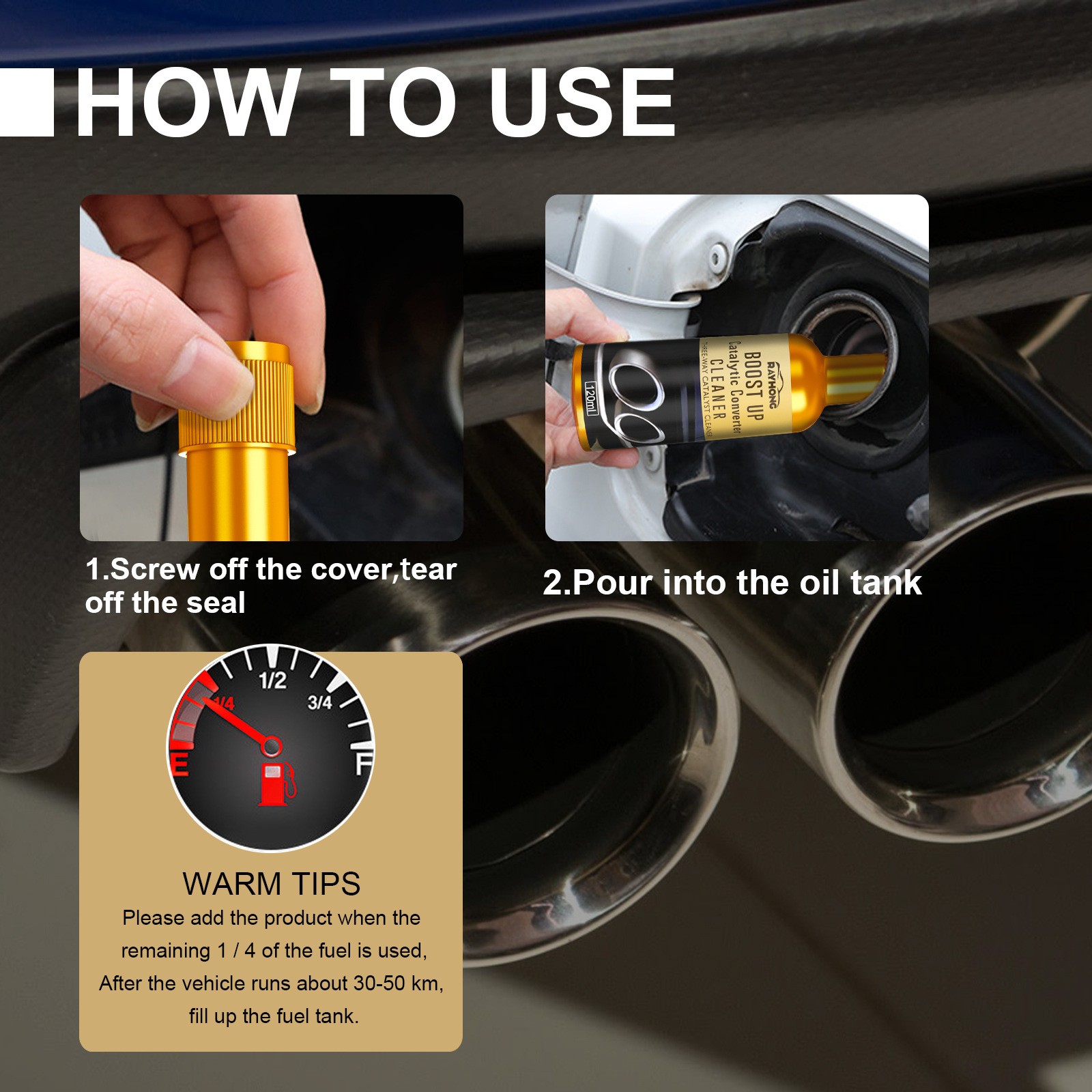Car Cleaning Agent Free Exhaust Catalytic Removal Of Carbon Deposits Inside The