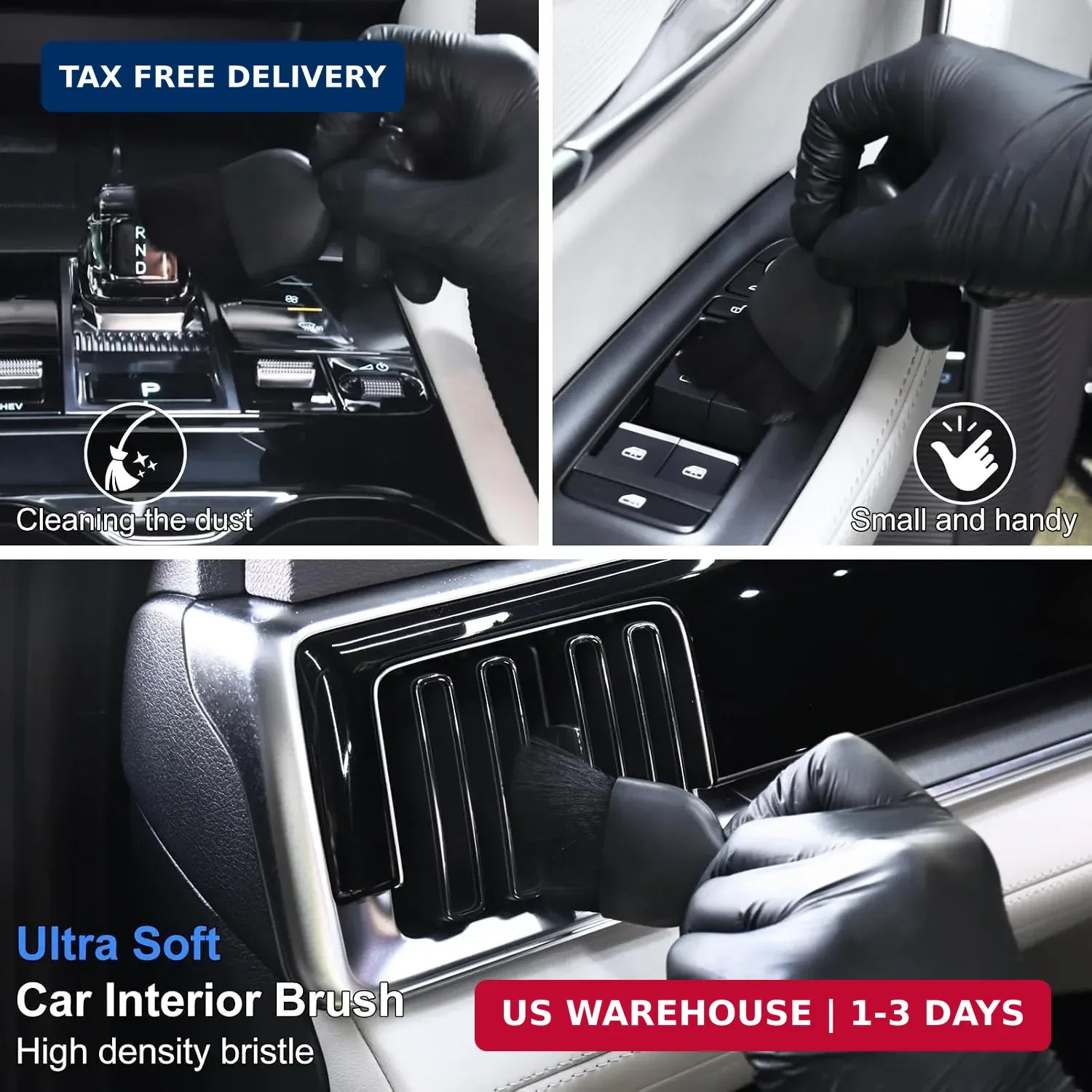 10PCS Car Detailing Cleaning Kit Interior Cleaner, Car Detailing Brushes, Car Du