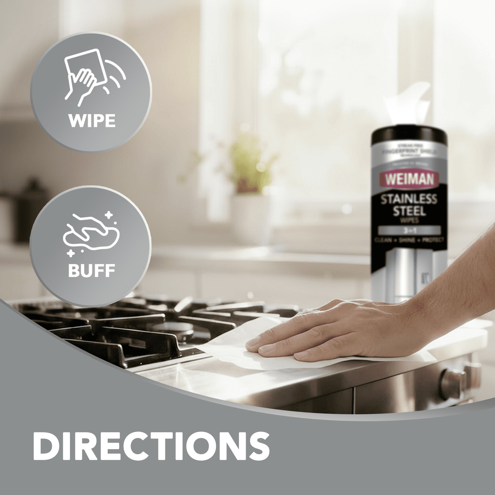 (2 pack)Stainless Steel Appliance Cleaning Wipes, Streak-Free Shine, 30 Count