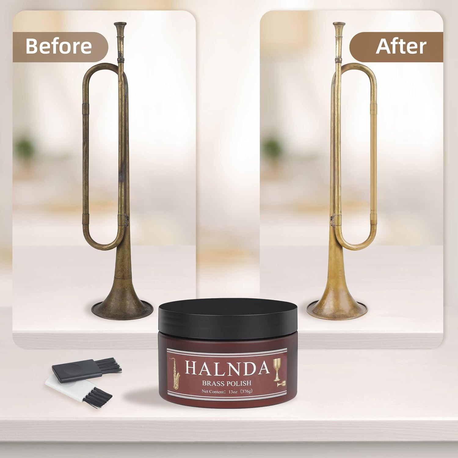 Brass Polish Copper Cleaner Cream:13Oz Polishing Metal Tarnish Remover Cleaning
