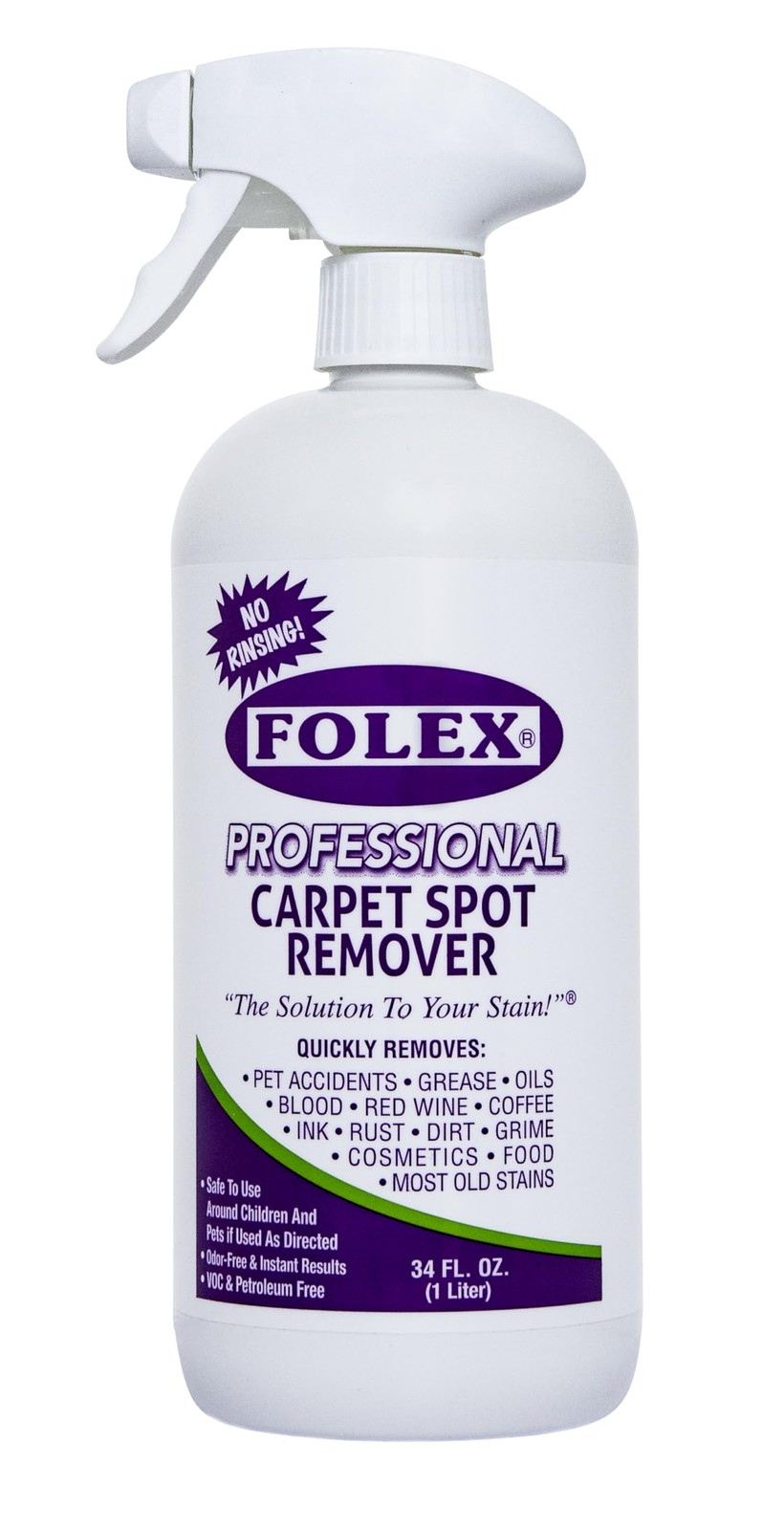 Professional Carpet Cleaner Spray 34 oz, Spot Cleaner for Carpet and Upholste…