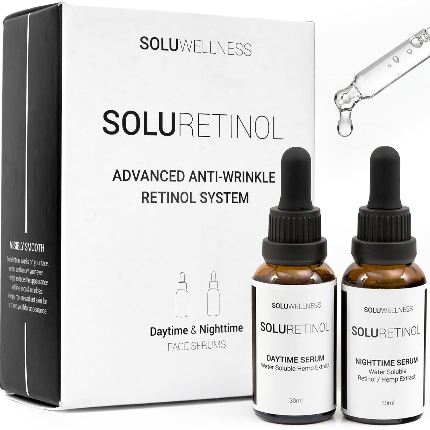 Retinol Serum for Face Wrinkles ?C Skin Renewing Day & Night System (2 x 30 ml)