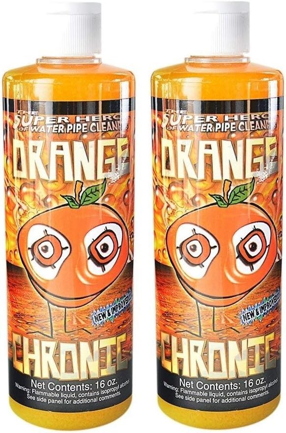 👉 Orange Chronic Cleaner 16oz x2 Glass Cleaner Solution Fast Acting