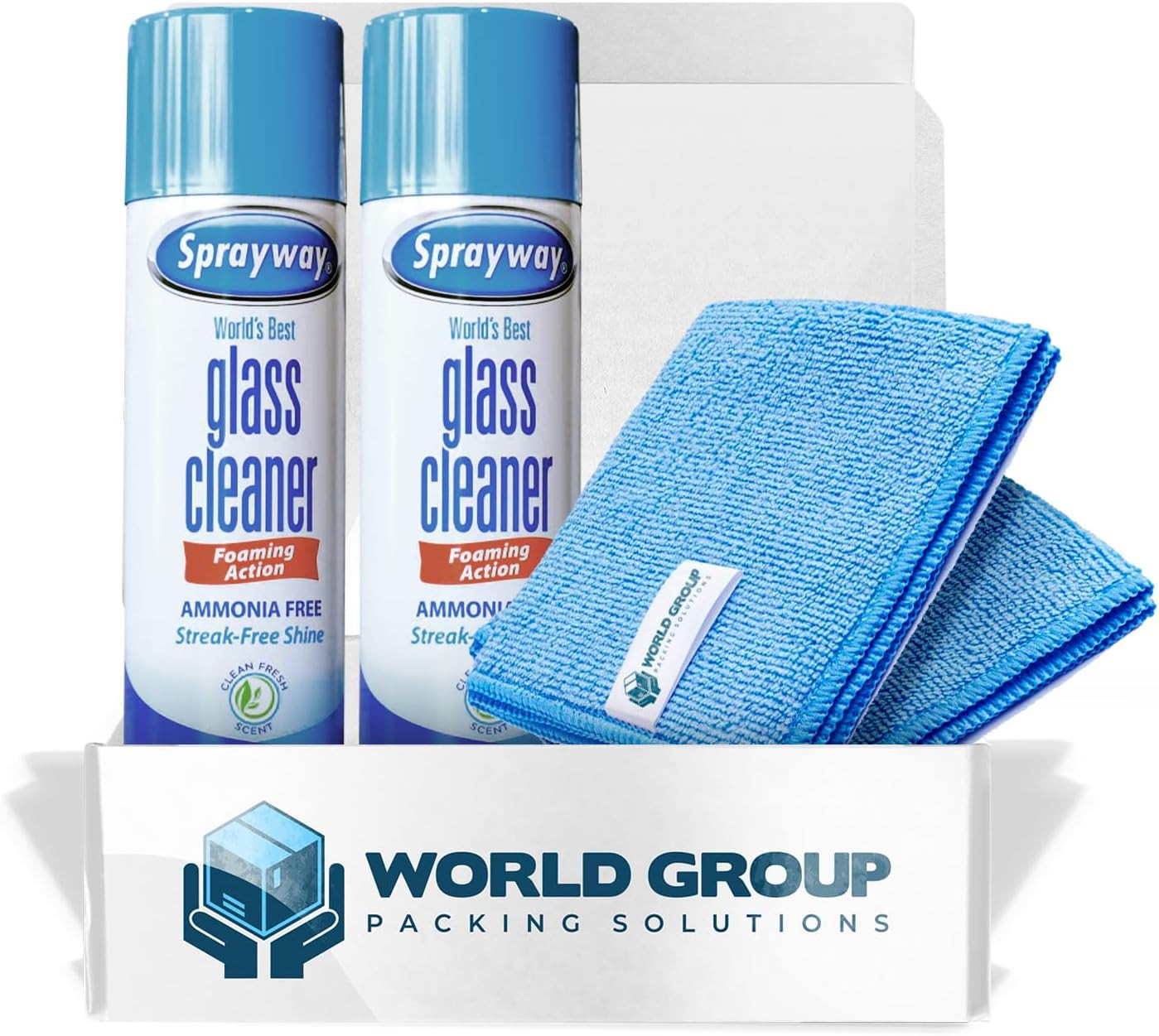 Glass Cleaner Foam, Foaming Action & Spray, 19Oz – 2 Pack – Clean Fresh Scent –