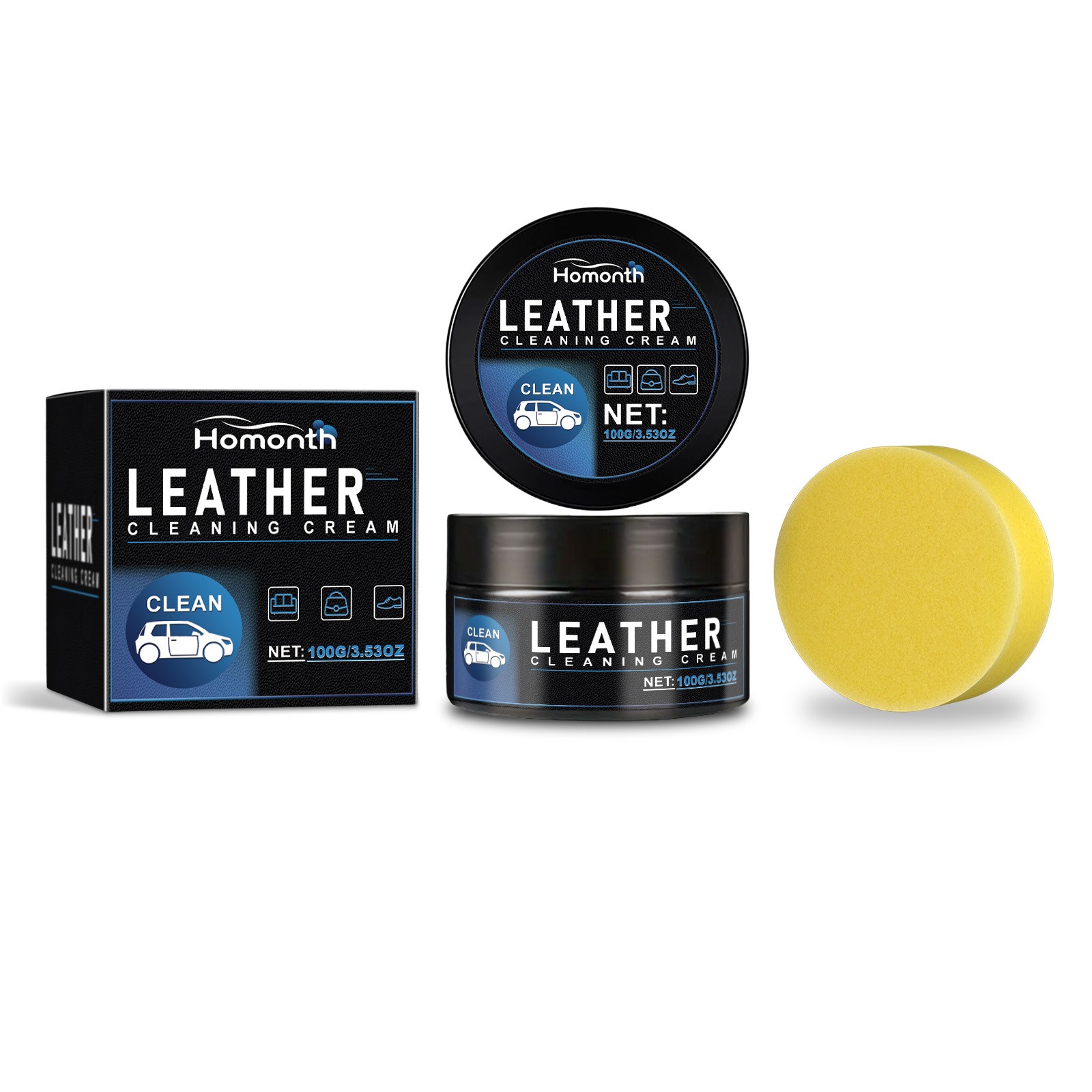 Leather Cleaner & Conditioner Cream – Car Leather Restorer & Protectant