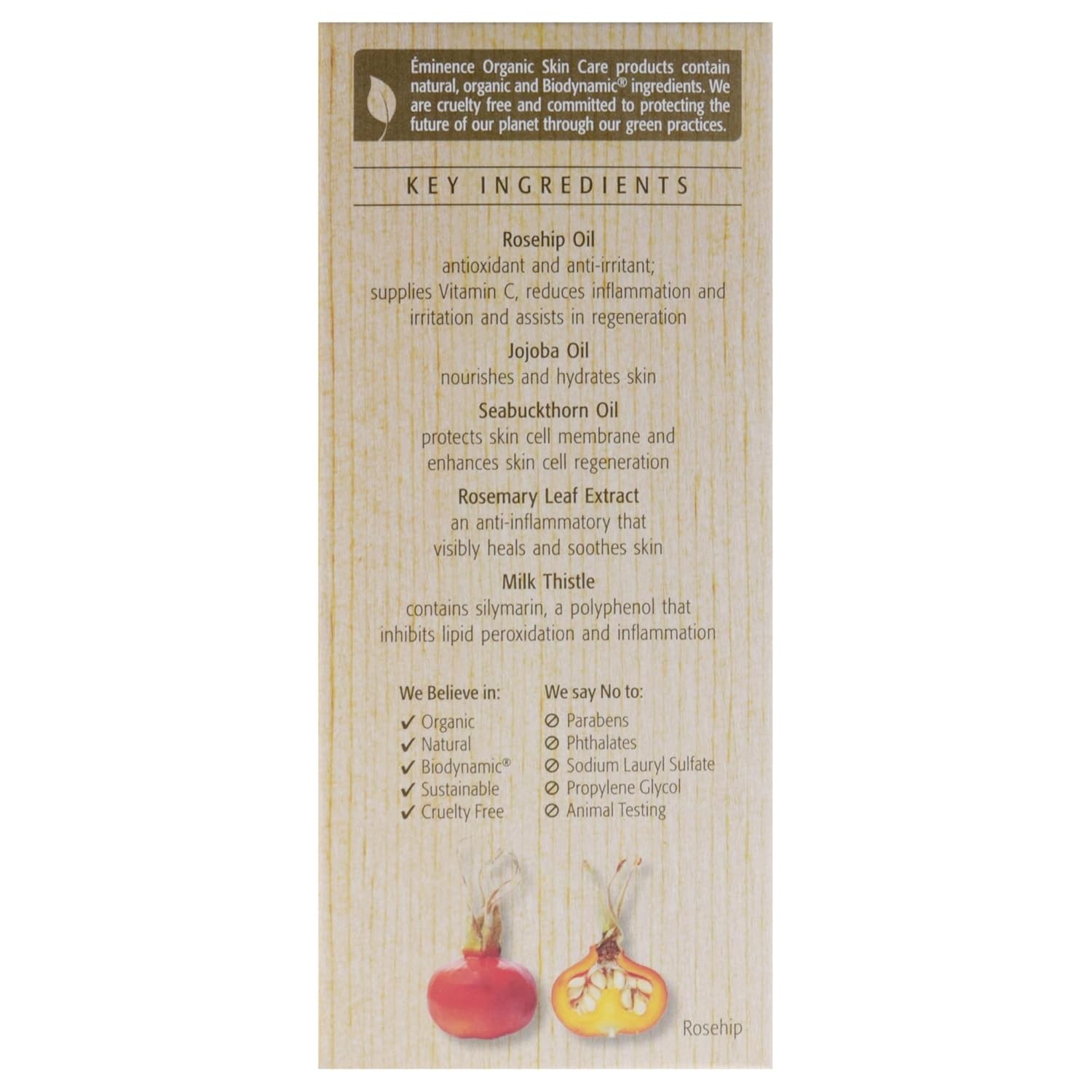 Eminence Rosehip Triple C Plus E Firming Oil for Unisex – 1 oz Oil