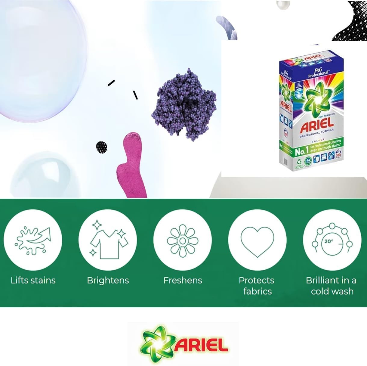 Ariel Professional Washing Powder 5.5kg 100 Wash Colour And Regular