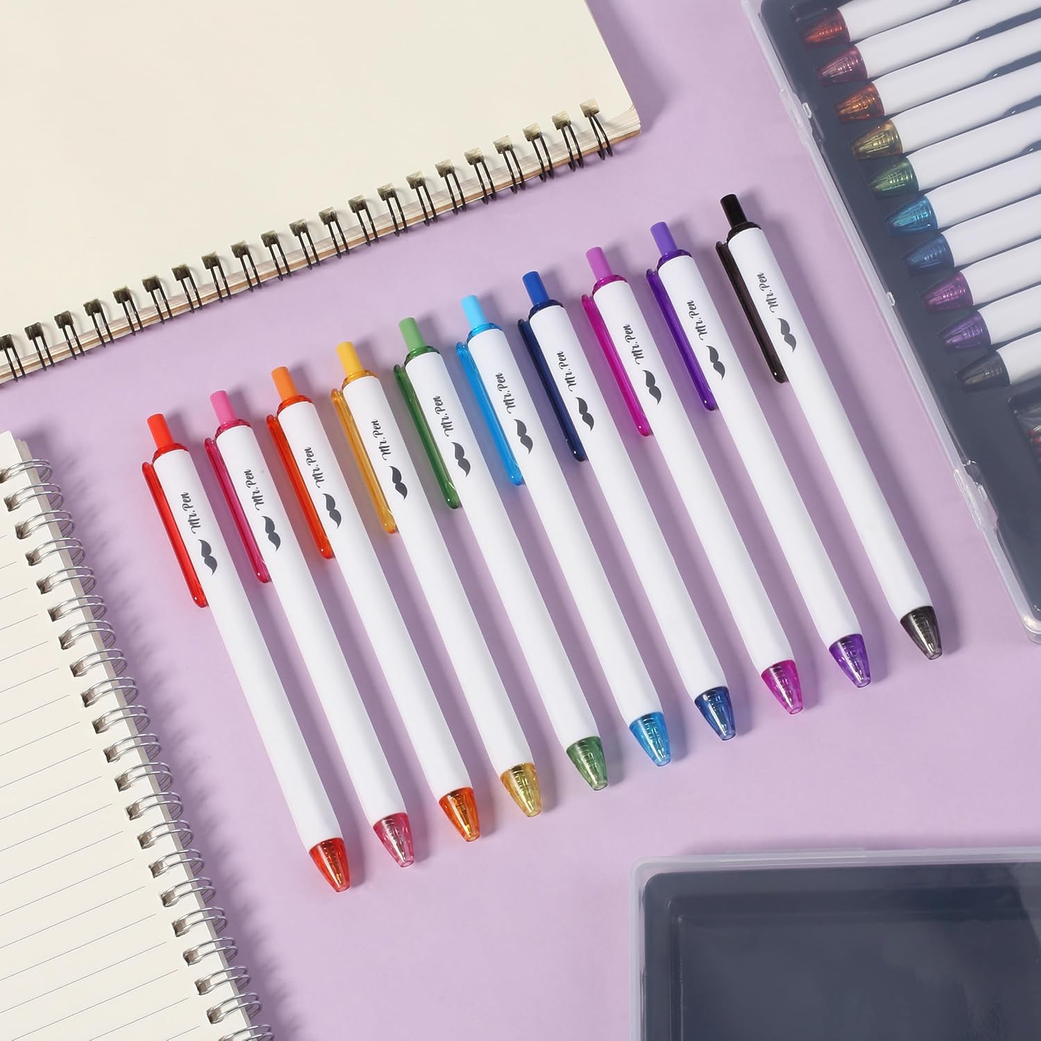– Cute Ballpoint Pens Assorted Color Ink, 0.7Mm, 10 Colorful Ink Ballpoint Pens