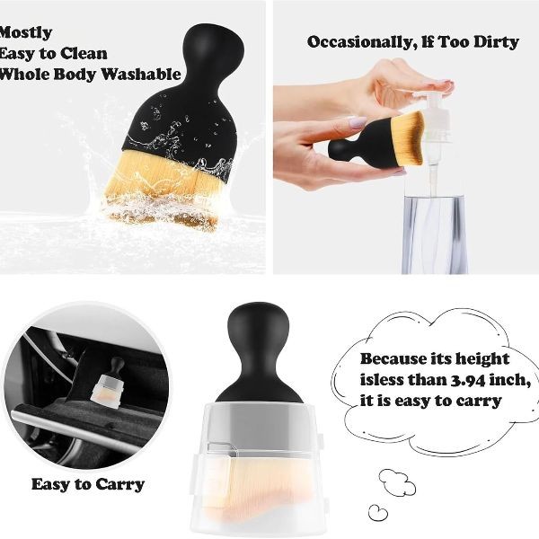 4 Pcs Car Interior Cleaning Tool, Car Interior Detailing Brush, Car Cleaning Bru