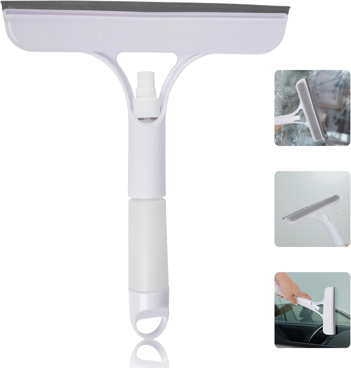 3 in 1 Squeegee for Shower Glass, Window Squeegee with Sprayer 3 in 1 WindowS…