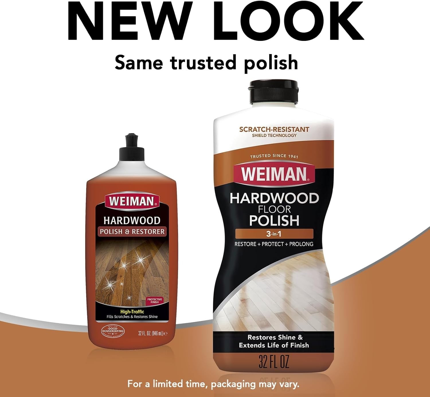 3PC Wood Floor Polish & Restorer – 32 Oz Bundle, Natural Shine & Scratch Removal