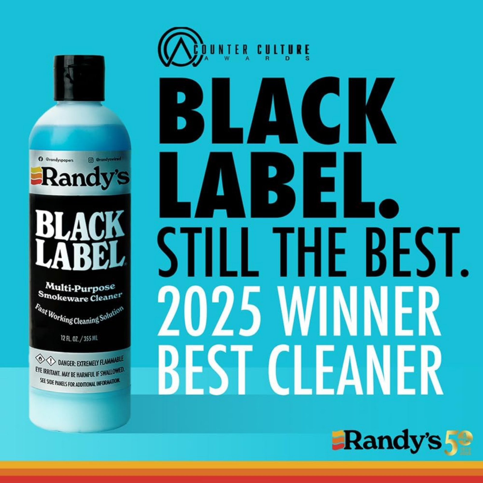 Randys Black Label Cleaner 12oz 6 Pack Glass Top Metal Ceramic Surface Cleaner