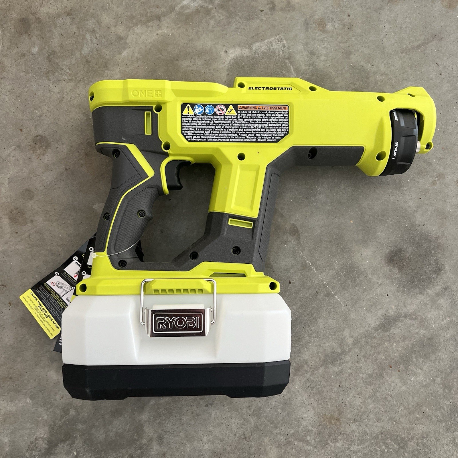 RYOBI 18V Cordless Handheld Electrostatic Sprayer PSP02 Tool Only