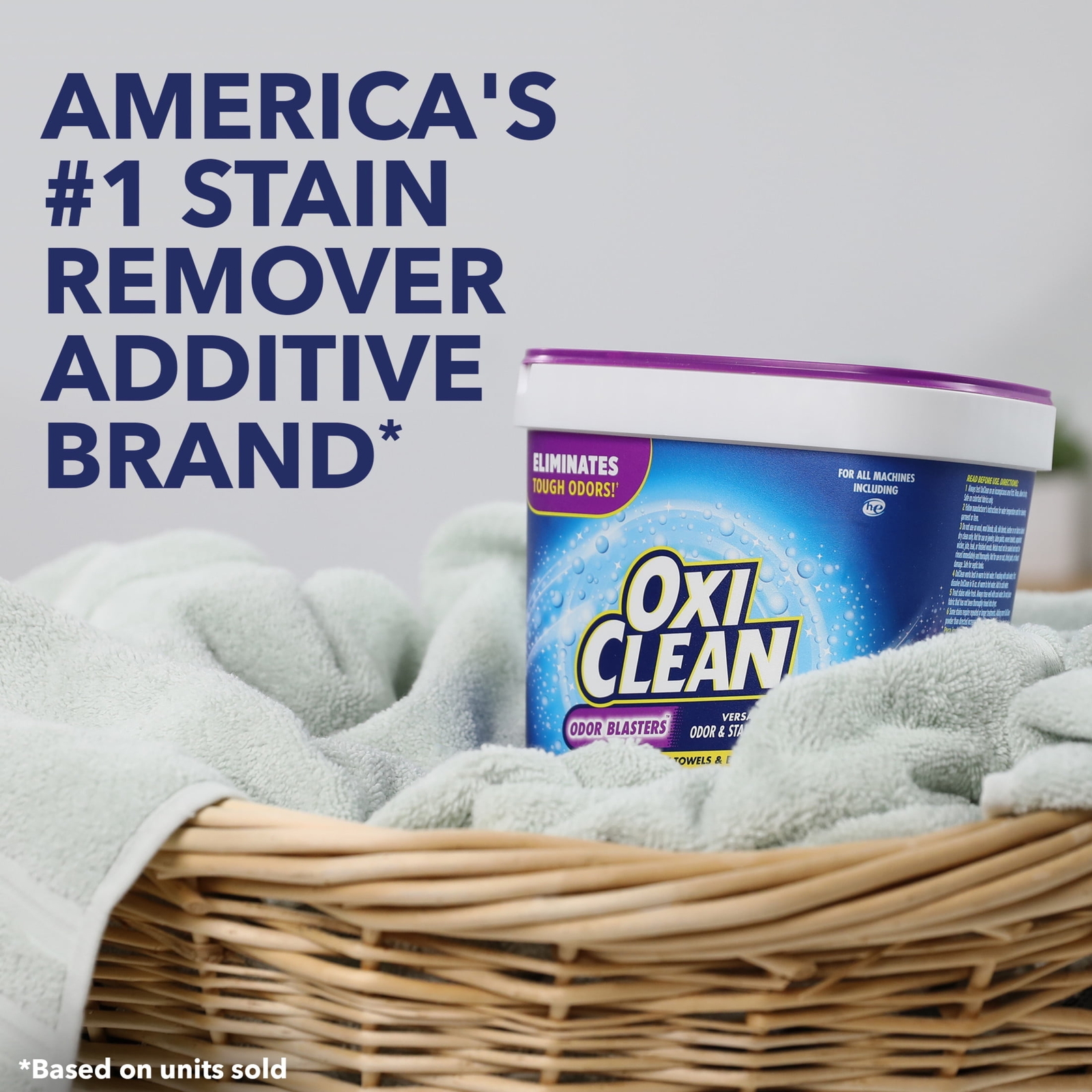 OxiClean Odor Blasters Versatile Home and Laundry Stain Remover Powder, 3 lb